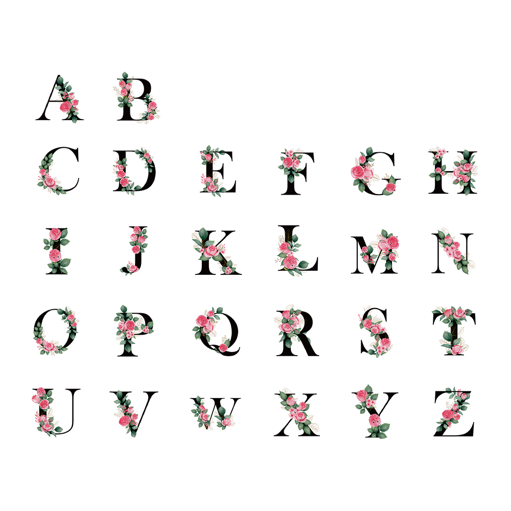 1PC Colorful rose 26 style let - огляд і ціна Leatherwork Letters