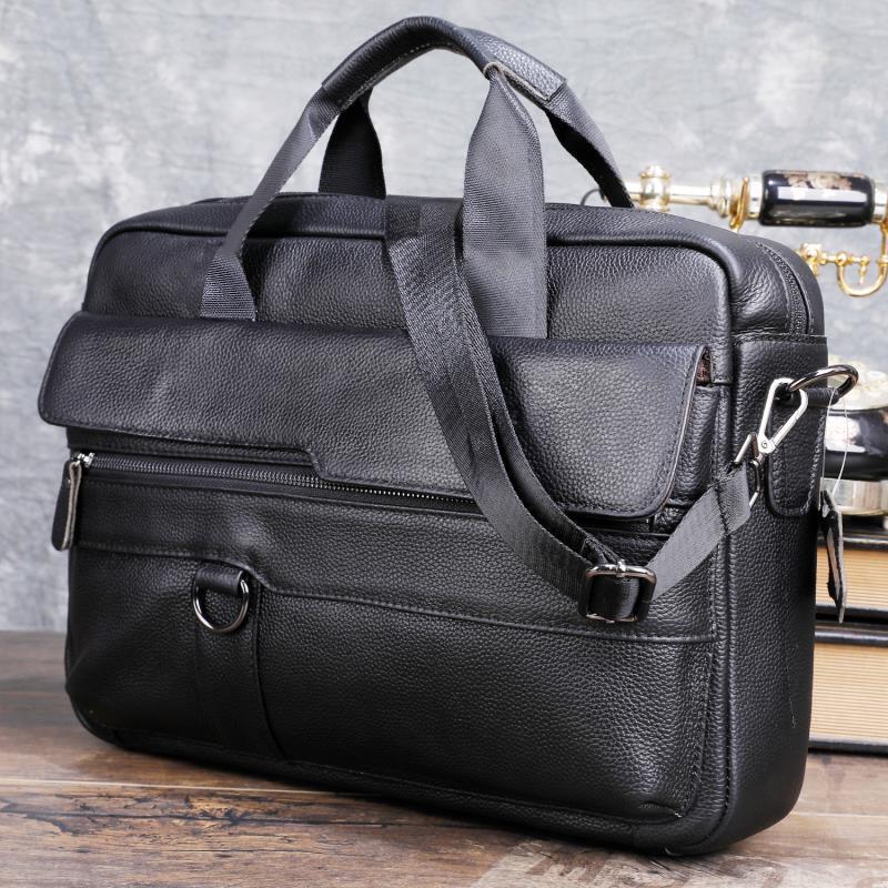 Large Men's Genuine Leather Ha - огляд і ціна Leather Work Handbags