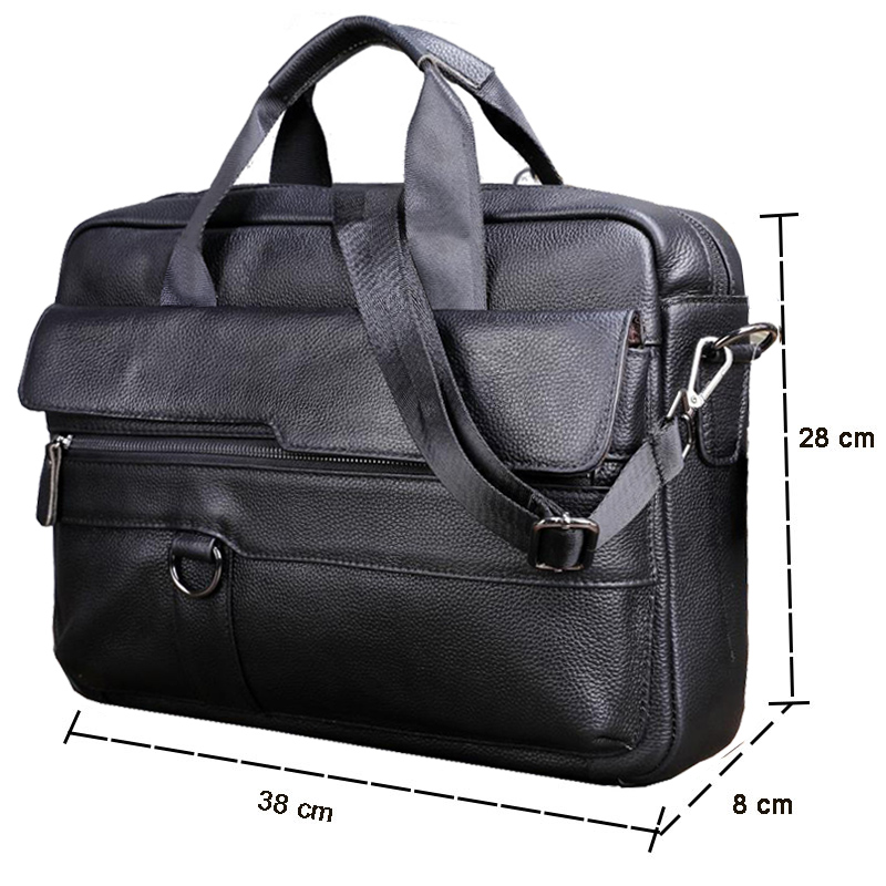 Large Men's Genuine Leather Ha - огляд і ціна Leather Work Handbags
