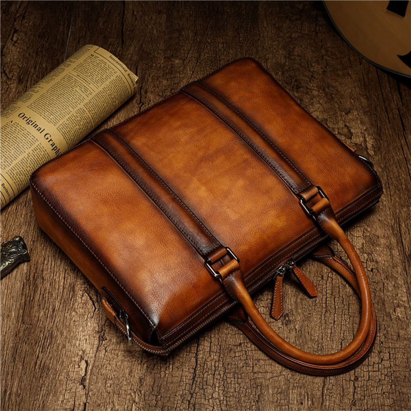 YETTIES Business Top Grain Lea - огляд і ціна Leather Work Handbags