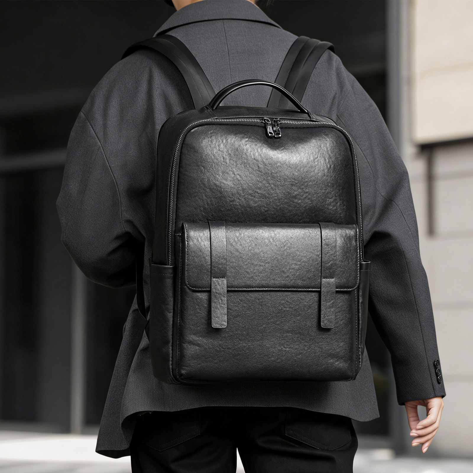 Stylish Genuine Leather Backpa - огляд і ціна Leather Work Rucksack Mens