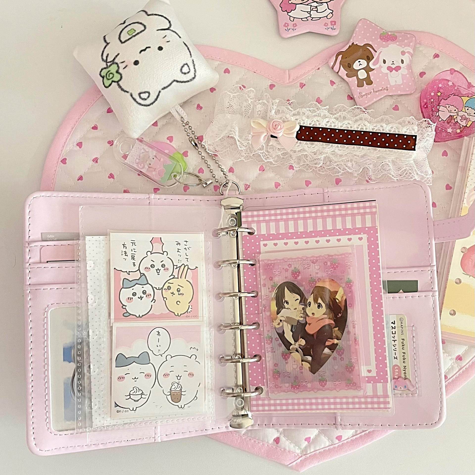 Pink Bowknot A7 Leather Binder - огляд і ціна Leather Work Notepad