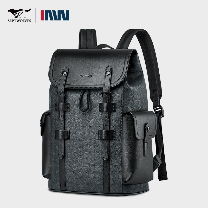 Septwolves High Quality Busine - огляд і ціна Leather Work Rucksack Mens