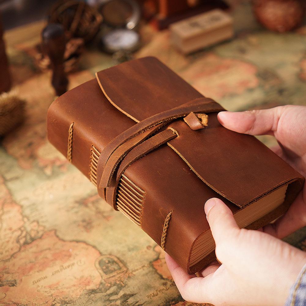Handmade Leather Notebook Brow - огляд і ціна Leather Work Notepad