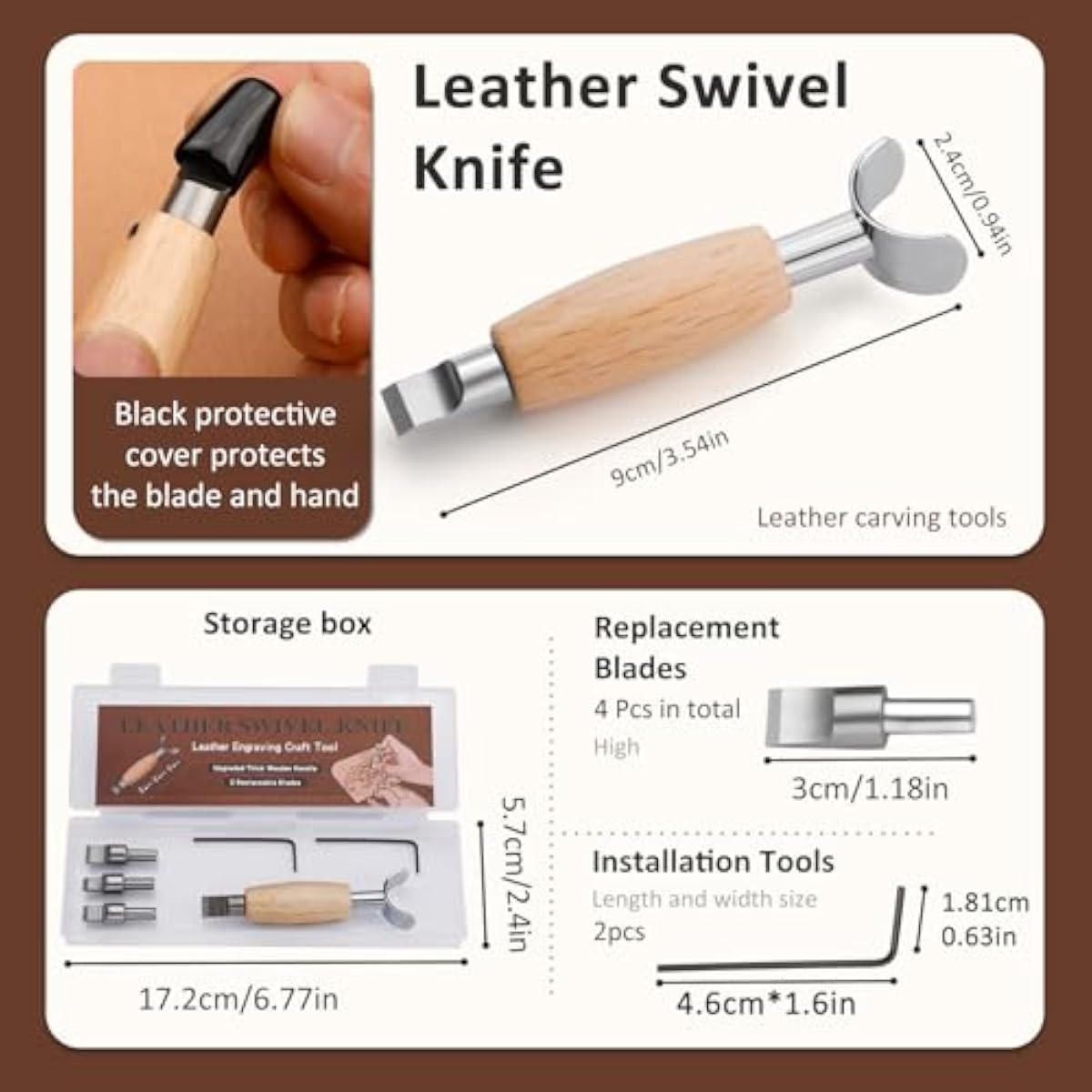 Leather Swivel Knife, Leather  - огляд і ціна Swivel Knife Tool